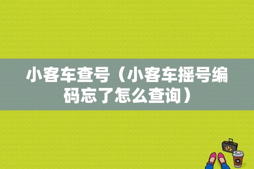 小客车查号（小客车摇号编码忘了怎么查询）