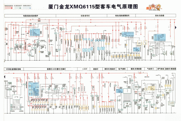 金龙客车电路教程（金龙客车点火开关电路图）