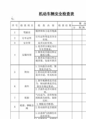 行车前检查机动车（行车前检查车辆安全条例）