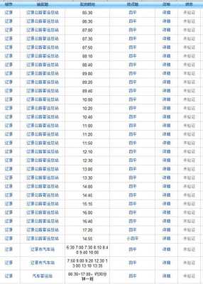 辽源到清源客车（辽源到清源客车时刻表）